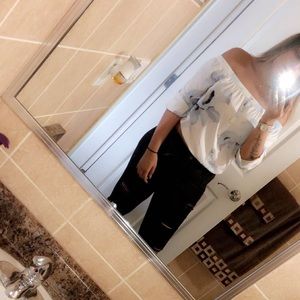 Floral off the shoulder top